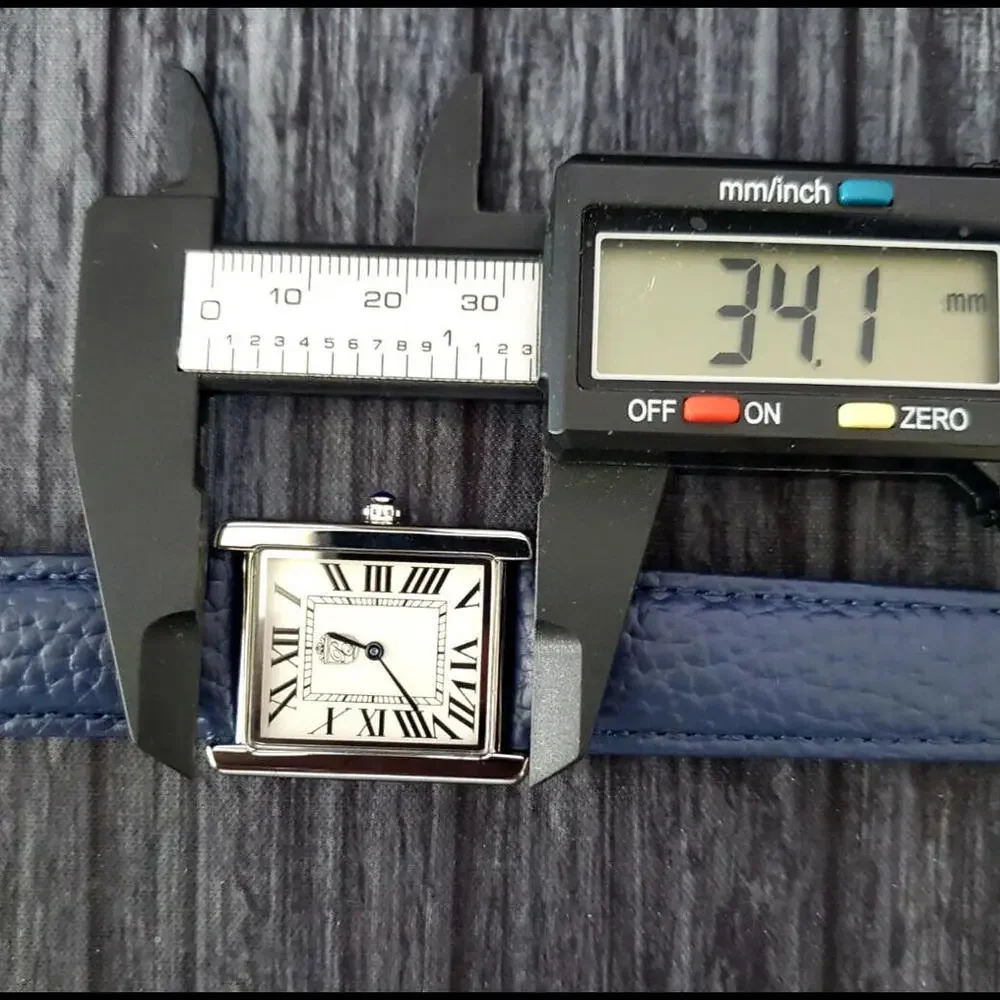 Pierre Lucerne 1888 Tank Swiss Inspired Mens Watch‎ Blue